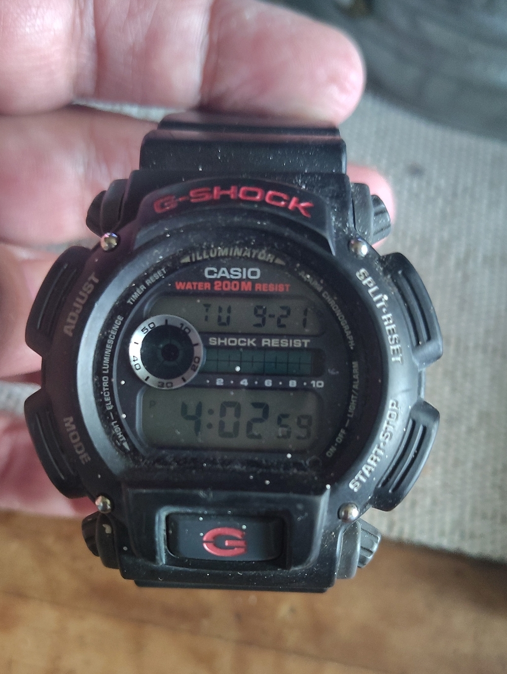 Casio G-Shock Black Watch with Red Accents